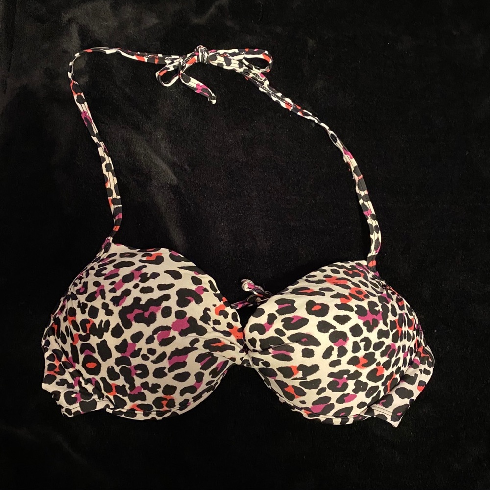 Leopard Print Bikini Top